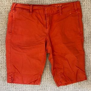 Basic Goods Paper Twill long shorts. Orange size 8